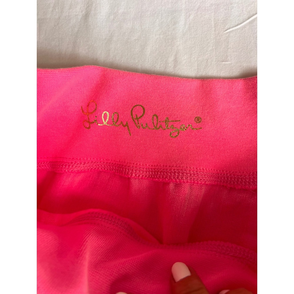 Lilly Pulitzer bright pink linen beach pants size large - Picture 3 of 15
